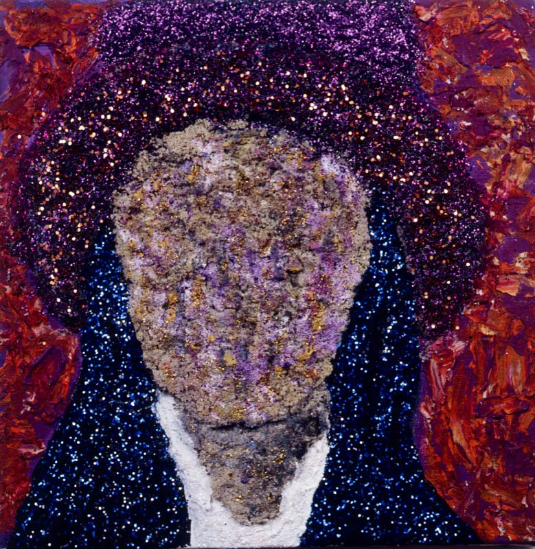 Personaje de la serie Buena Vista Social Club, 2001.
Técnica mixta sobre lienzo, 30 x 30 cm Tsu Chen Chen