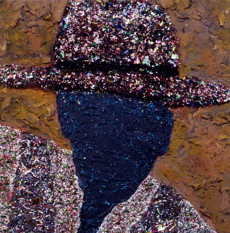 Personaje de la serie Buena Vista Social Club, 2001.
Técnica mixta sobre lienzo, 30 x 30 cm Tsu Chen Chen