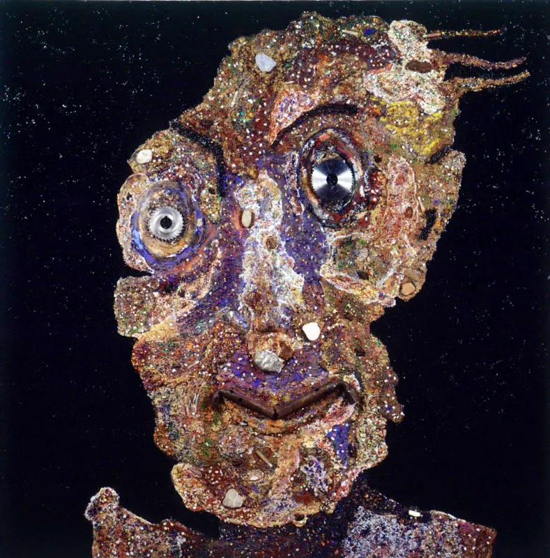 Tres pelos, 2001.
Técnica mixta sobre lienzo, 120 x 120 cm
Tsu Chen Chen