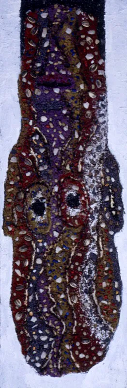 Alargado, 2001.
Técnica mixta sobre madera, 60 x 20 cm
Tsu Chen Chen