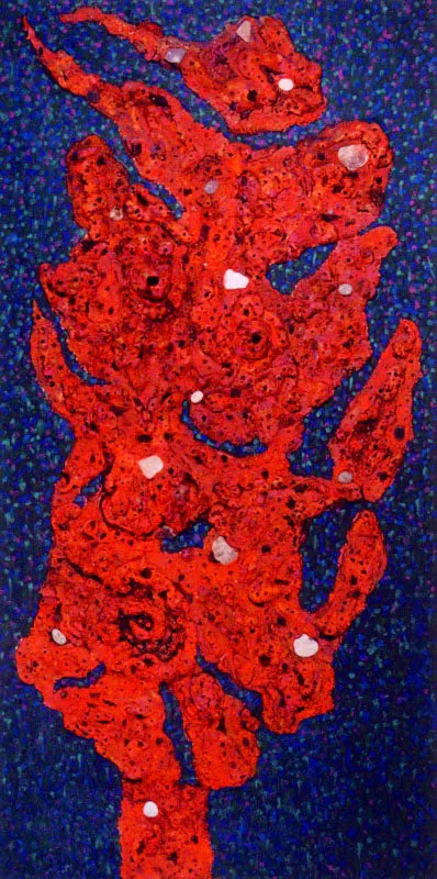 El viento, 2002.
Técnica mixta sobre lienzo, 195 x 134 cm
Tsu Chen Chen