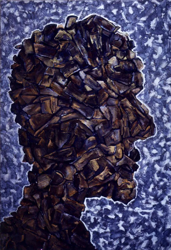 De la serie Petrificados, 2001.
Técnica mixta sobre lienzo, 130 x 90 cm
Tsu Chen Chen
