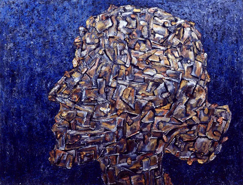 De la serie Petrificados, 2001.
Técnica mixta sobre lienzo, 150 x 80 cm
Tsu Chen Chen
