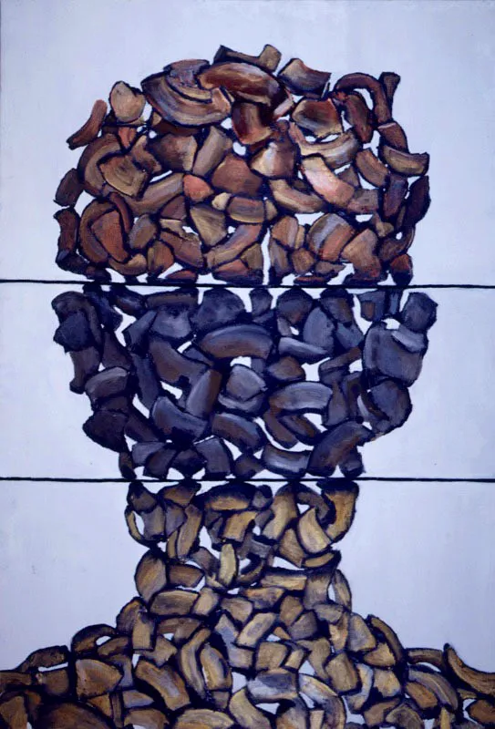 De la serie Petrificados, 2001.
Técnica mixta sobre lienzo, 130 x 90 cm
Tsu Chen Chen