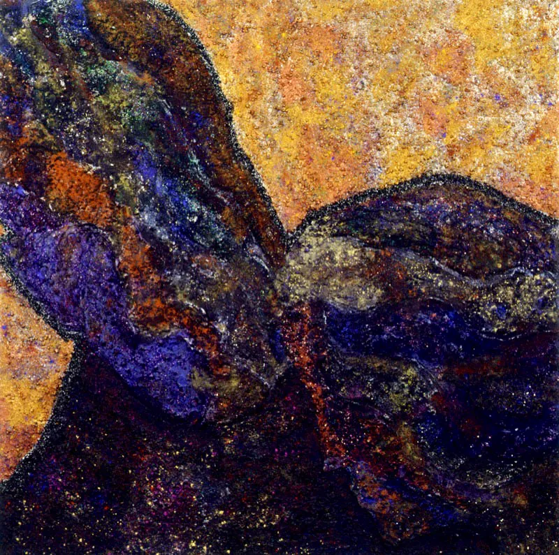 Volcanes, 2002.
Técnica mixta sobre lienzo, 92 x 92 cm
Tsu Chen Chen