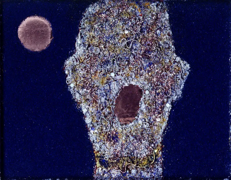 Sin título, 2001.
Técnica mixta sobre lienzo, 25 x 40 cm Tsu Chen Chen
