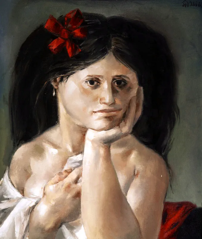 La Cayetana. 1992. leo sobre lienzo. 82 x 69 cm 