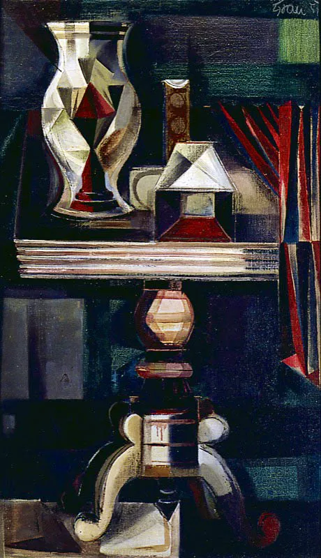 Mesa con brisero. 1957. leo sobre lienzo. 92 x 53 cm 