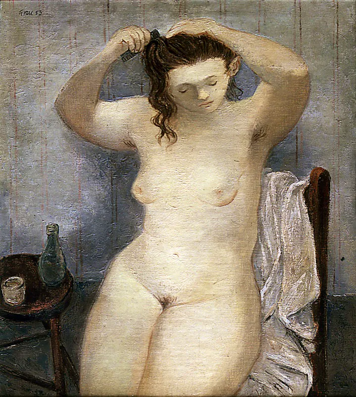 Desnudo. 1953. leo sobre lienzo. 74 x 67 cm 