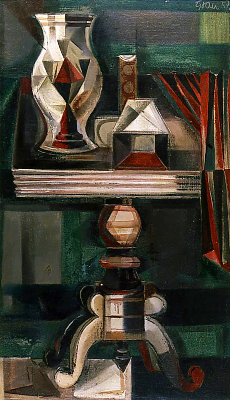 Mesa con brisero. 1957. leo sobre lienzo. 92 x 53 cm 