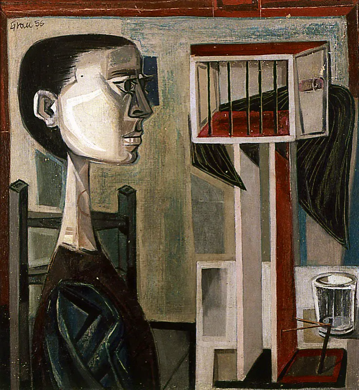 Cmara oscura. 1956. leo sobre lienzo. 63 x 58 cm 