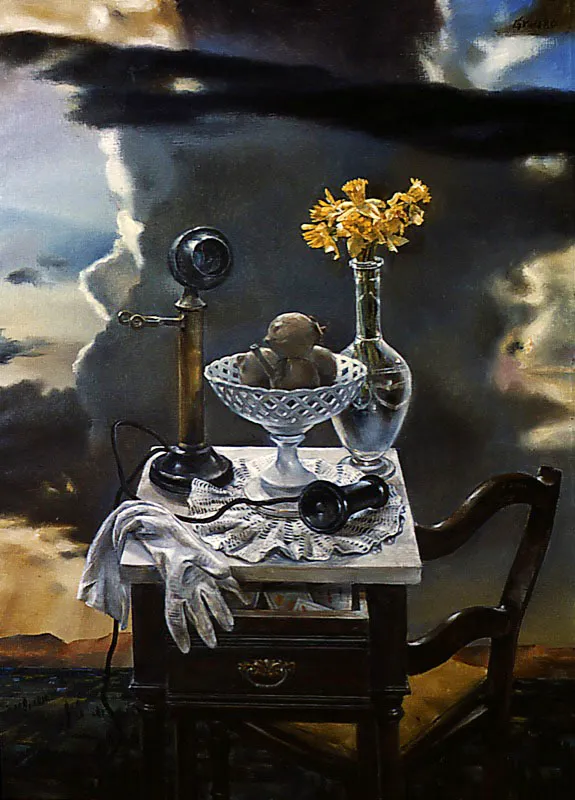 ltima llamada. 1980. leo sobre lienzo. 110 x 80 cm 