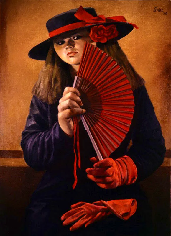 La mirada. 1986. leo sobre lienzo. 110 x 80 cm 