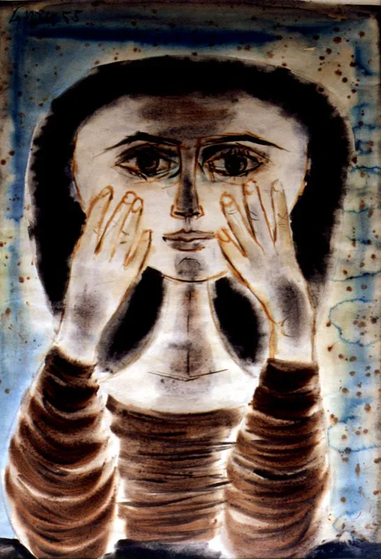 Adivina. 1955. Gouache sobre papel. 67 x 46 cm 