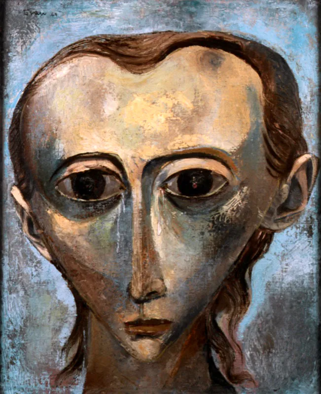 Mujer llorando. 1949. leo sobre lienzo. 67 x 49 cm 