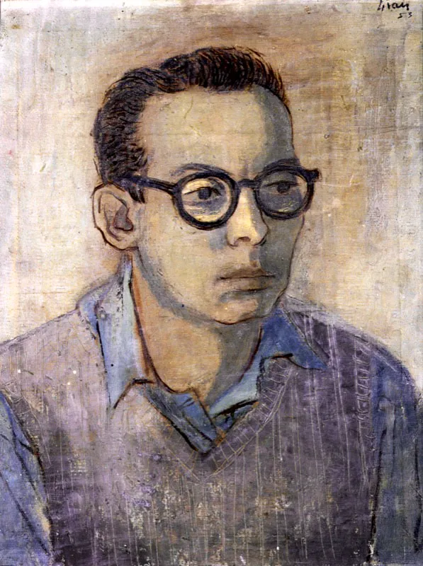 Autorretrato en gris. 1953. leo sobre lienzo. 45 x 36 cm. 