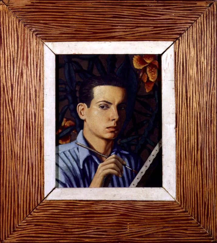 Autorretrato con marco. 1939. leo sobre lienzo. 28 x 23 cm. 