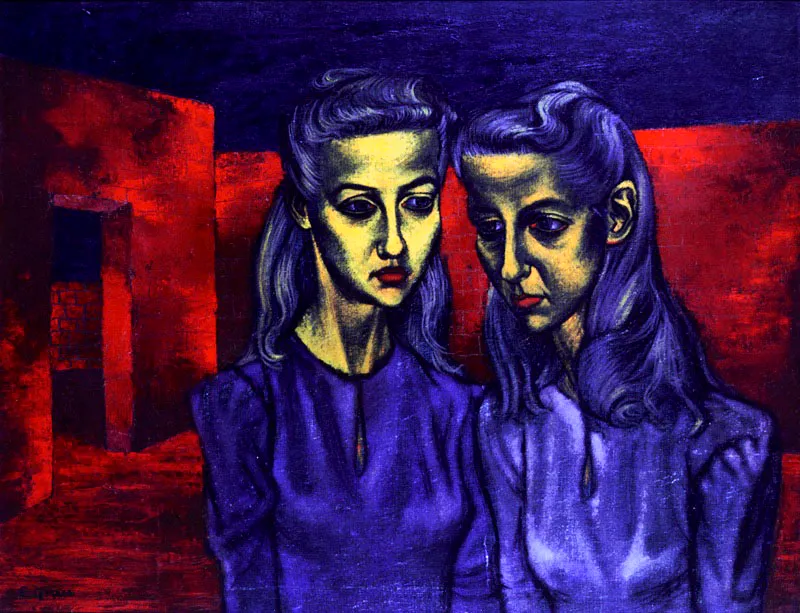 Ruth y Ruby. 1942. leo sobre lienzo. 54,5 x 69 cm 