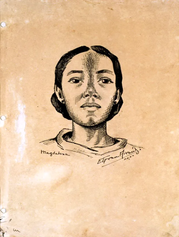 Magdalena. 1940. Tinta sobre papel. 28 x 21 cm 