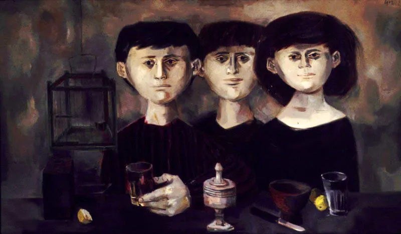 La espera. 1961. leo sobre lienzo. 100 x 170 cm 