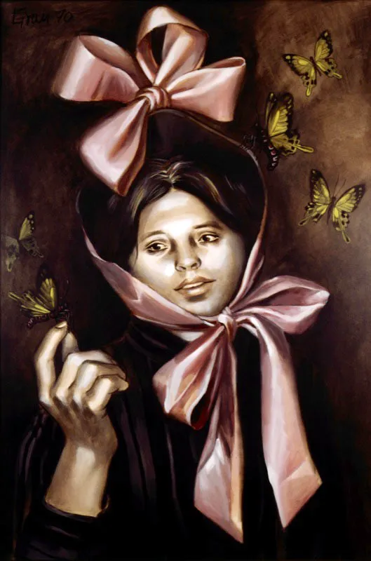 Mariposas amarillas. 1970. Tmpera sobre papel. 100 x 70 cm 