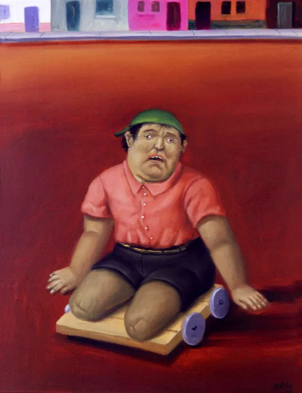 Quiebrapatas. 
2002. 
leo sobre lienzo. 
56 x 44 cm 