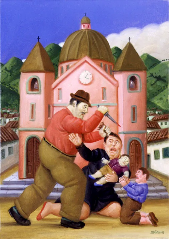 Matanza de los inocentes. 
1999. 
leo sobre lienzo. 
45 x 32 cm 