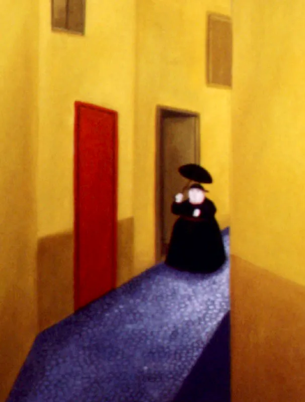 La calle (detalle). 
1980. 
leo sobre lienzo. 
218,5 x 180,5 cm 