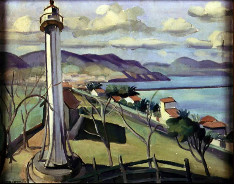 Faro evocador / 1945 / Óleo sobre lienzo / 47 x 60 cm