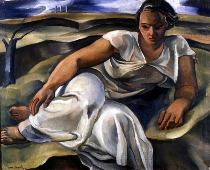 Dama vestida de blanco / 1937 / leo sobre lienzo / 66 x 80 cm 