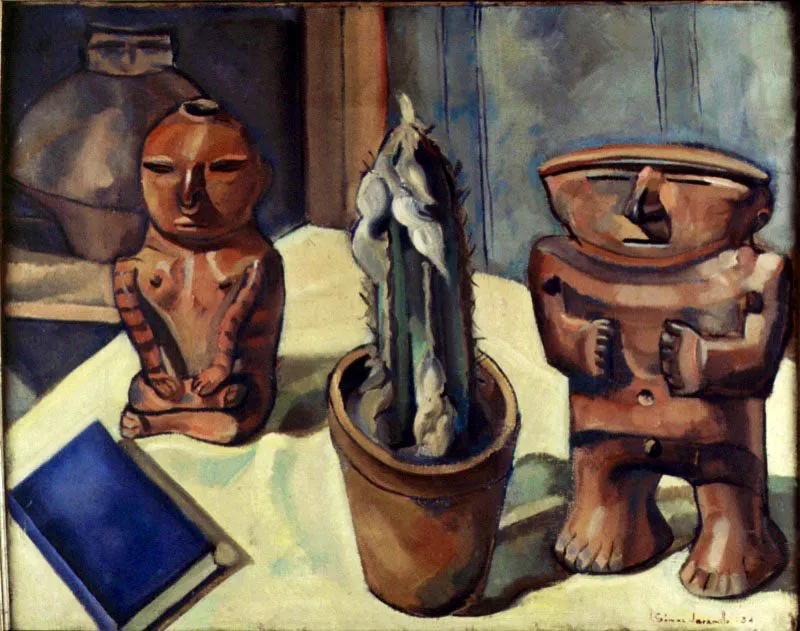 Estatuas / 1934 / leo sobre lienzo / 63,5 x 80 cm 