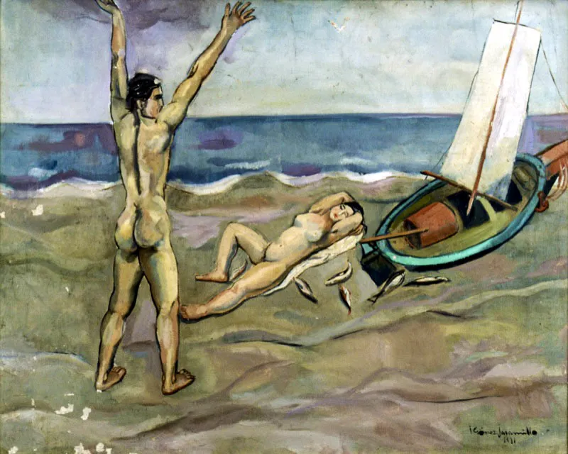 Playa portuguesa / 1931 / leo sobre lienzo / 60 x 76 cm 