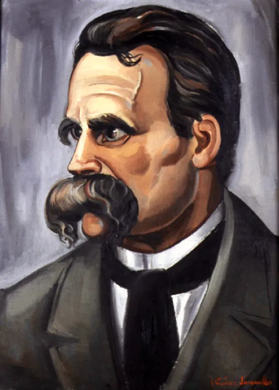 Nietzche / sf / leo sobre lienzo / 52 x 75 cm 