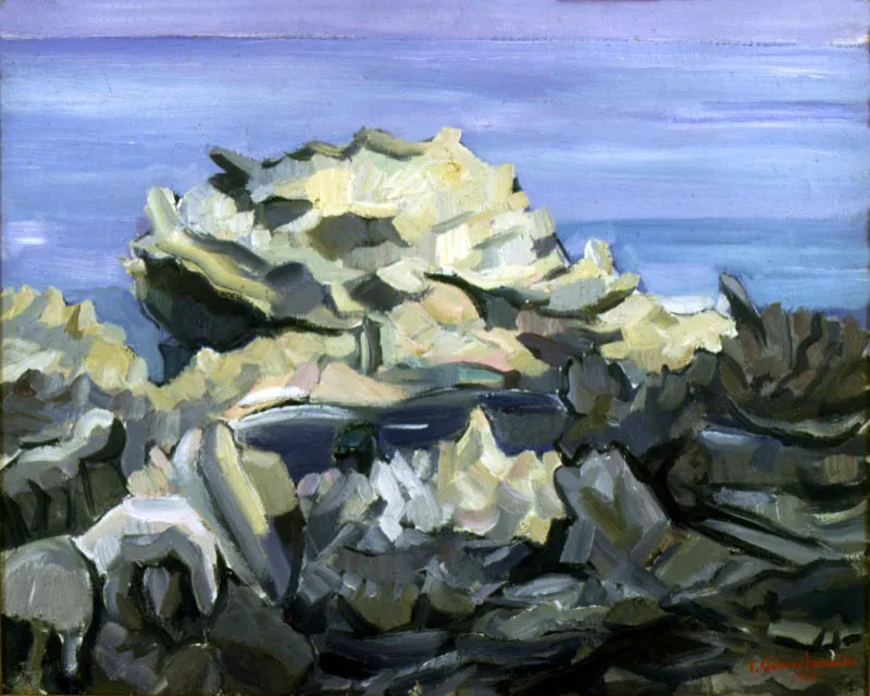 Paisaje (detalle) / 1969 / leo sobre lienzo / 65 x 81 cm 