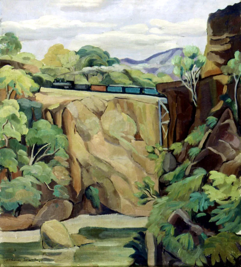 Tren de Chicoral / 1943 / leo sobre lienzo / 70 x 65 cm 