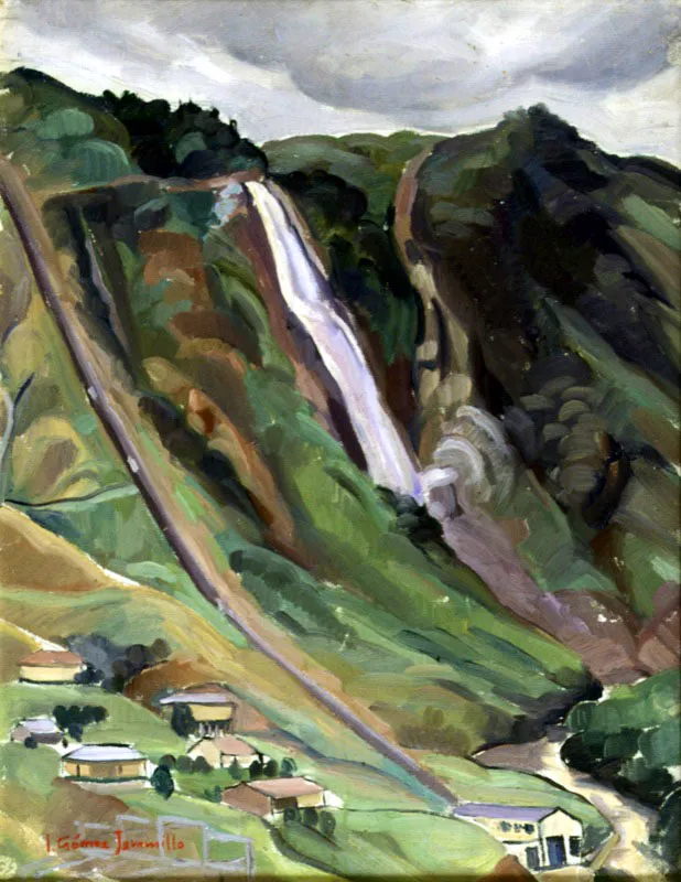 Represa de Guadalupe, Antioquia / sf / Óleo sobre lienzo / 63 x 48 cm