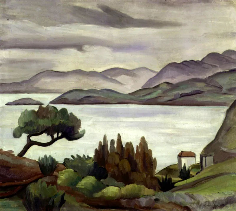 Laguna de Tota / 1943 / Óleo sobre lienzo / 62,5 x 70 cm