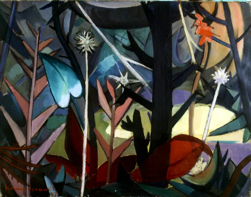 Selva / 1957 / Óleo sobre lienzo / 70 x 90 cm
