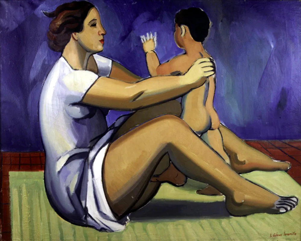 Maternidad / sf / Óleo sobre lienzo / 78 x 98 cm