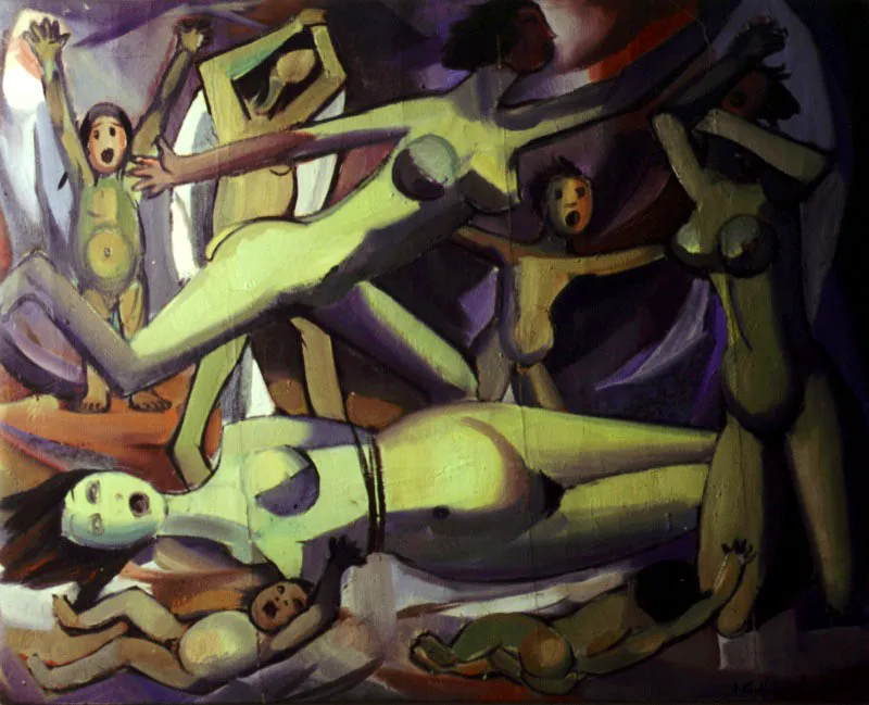 Violencia / 1954 / Óleo sobre lienzo / 80 x 98 cm