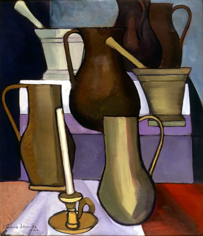 Bodegón / 1957 / Óleo sobre lienzo / 74,5 x 65 cm