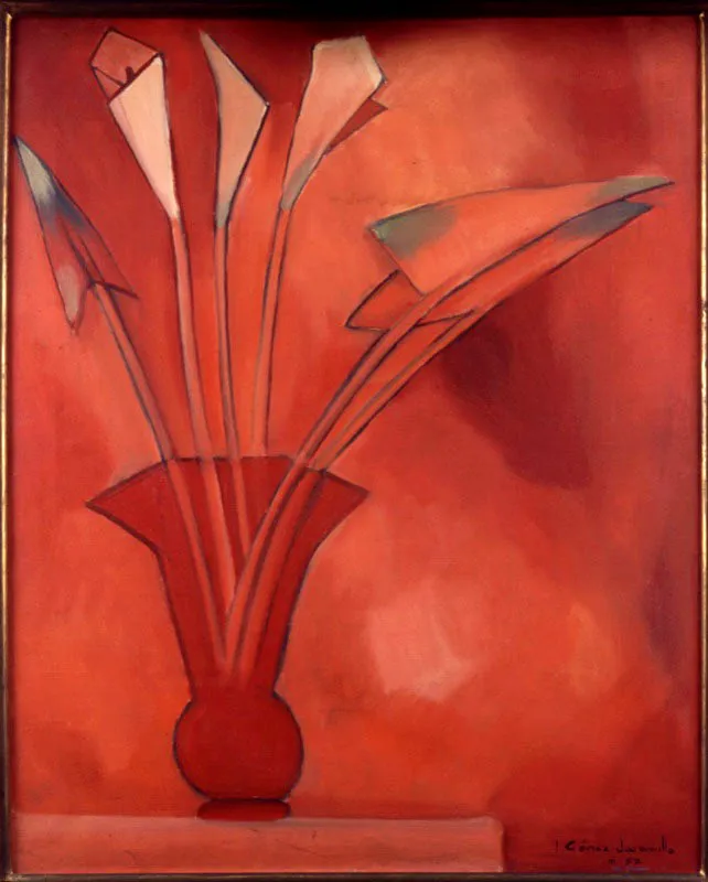 Cartuchos rojos / 1957 / Óleo sobre lienzo / 81 x 65 cm