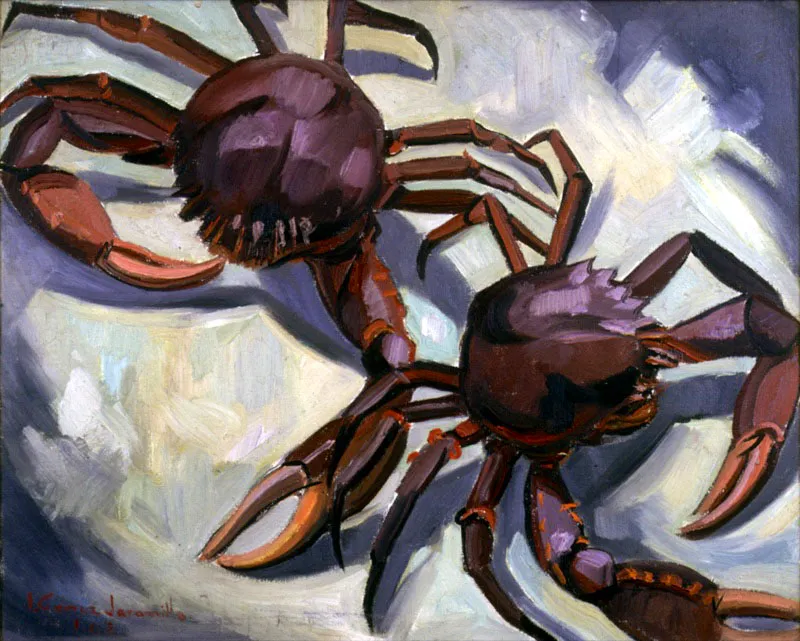 Cangrejos / 1963 / Óleo sobre lienzo / 65 x 80 cm