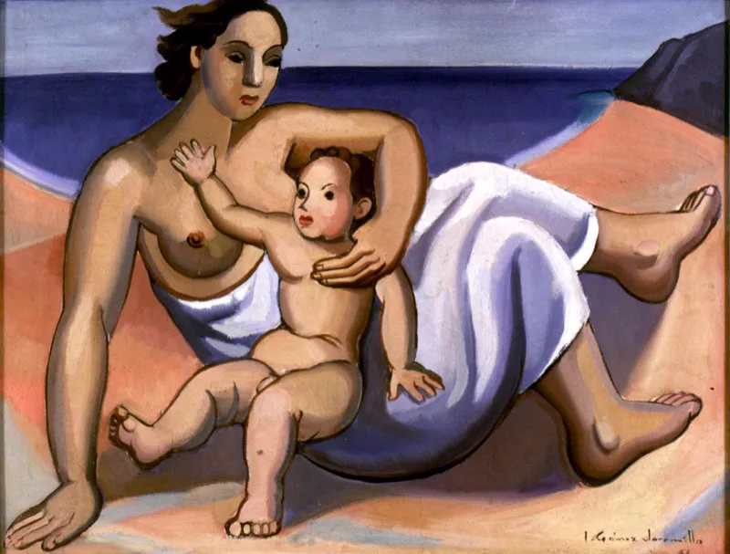 Maternidad mediterrnea / 1956 / leo sobre lienzo / 60 x 78 cm 