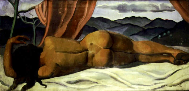 Desnudo / 1964 / Óleo sobre lienzo / 50 x 100 cm
