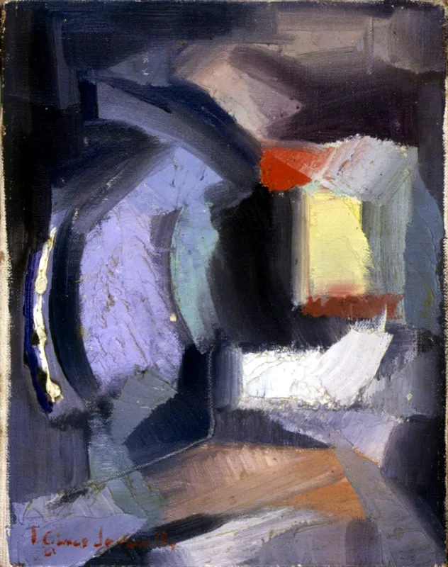 Sin título / 1961 / Óleo sobre lienzo / 36,5 x 28,5 cm
