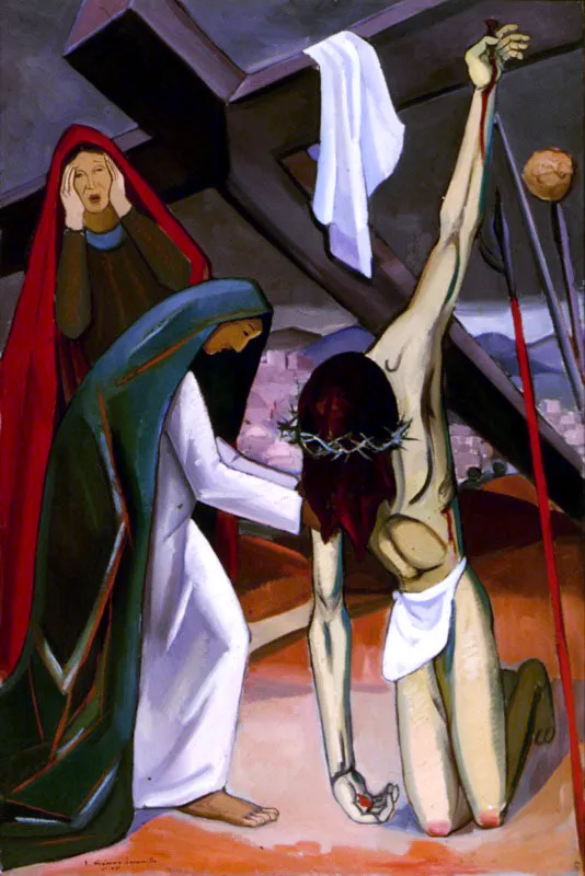 Descenso de la cruz / 1957 / Óleo sobre lienzo / 147 x 100 cm