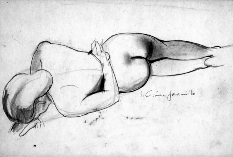 Desnudo / sf / Carboncillo sobre papel / 35 x 50 cm