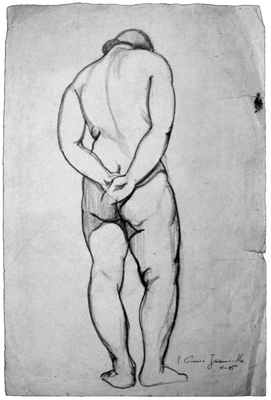Desnudo / 1945 / Lápiz sobre papel / 30 x 25 cm