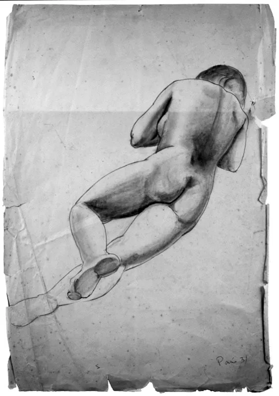 Desnudo / 1931 / Carboncillo sobre papel / 30 x 25 cm